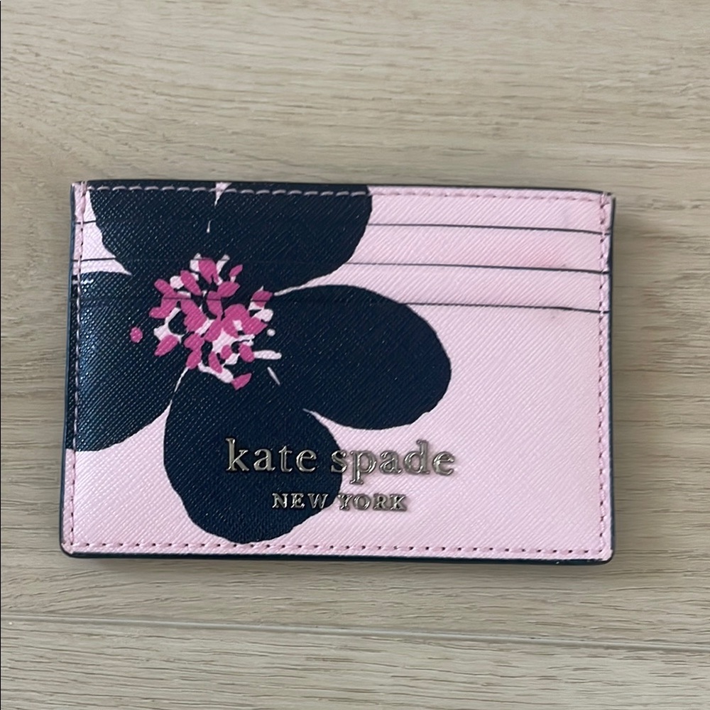 Kate Spade Pink Floral Card Holder